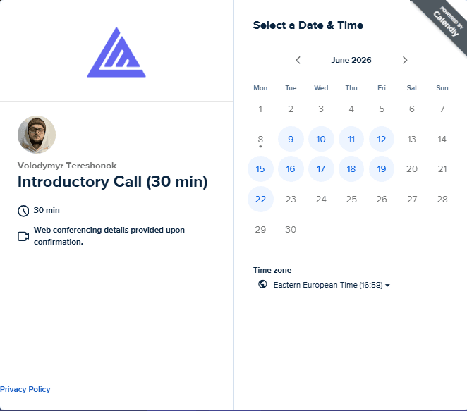 Introductory call scheduling preview